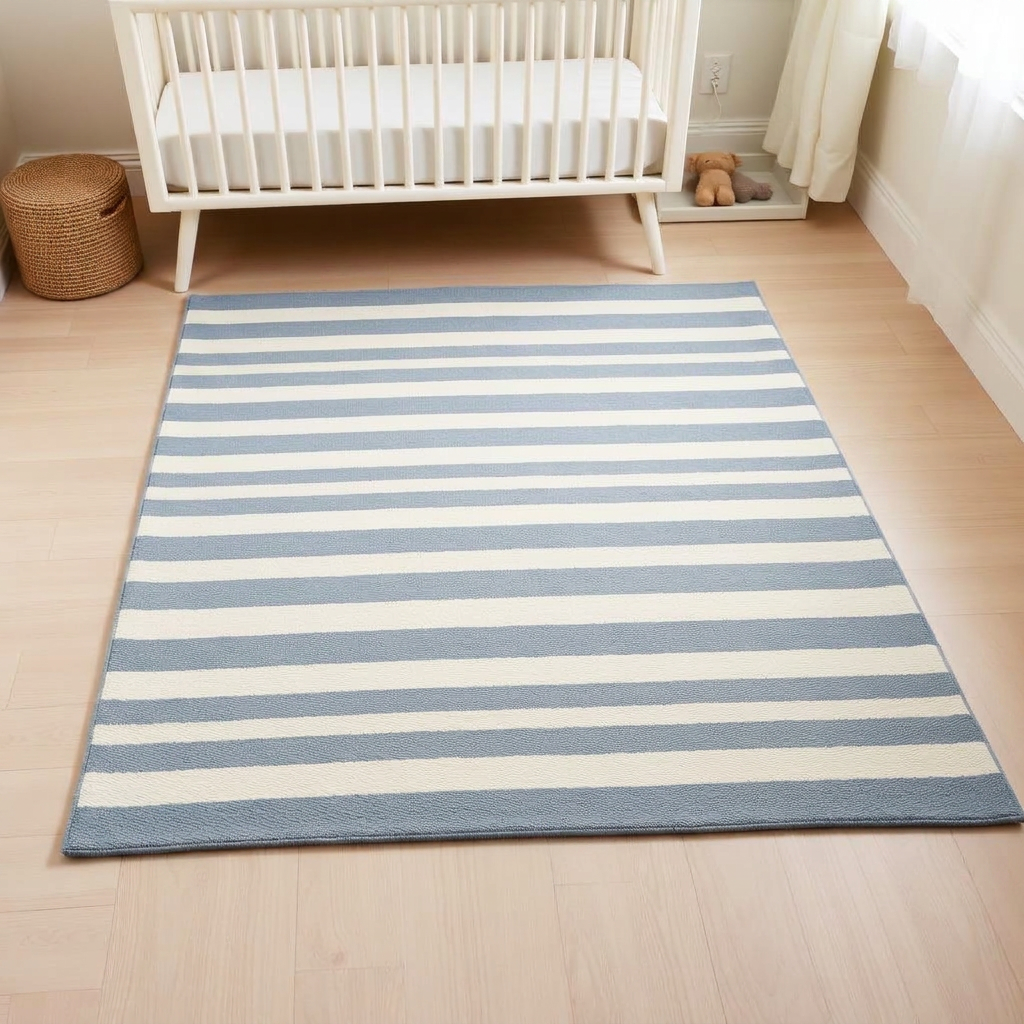 Little Woven Little Woven Heirloom Stripe Washable Cotton Rug